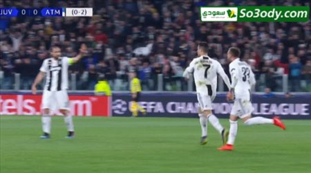 الهدف الاول ليوفتوس في مرمى اتليتكو مدريد .. دوري ابطال اوروبا