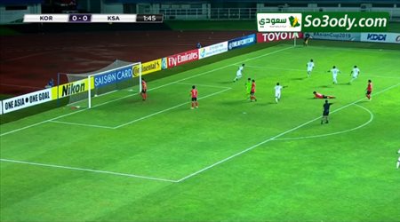 تركي العمار يحرز الهدف الاول في مرمي كوريا .. بطولة اسيا للشباب