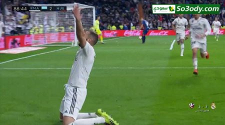 اهداف مباراة .. ريال مدريد 3 - 2 هويسكا .. الدوري الاسباني