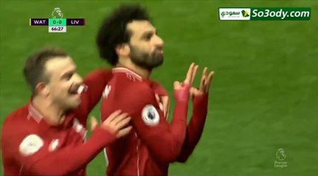 محمد صلاح يحرز الهدف الاول في مرمي واتفورد .. الدوري الانجليزي