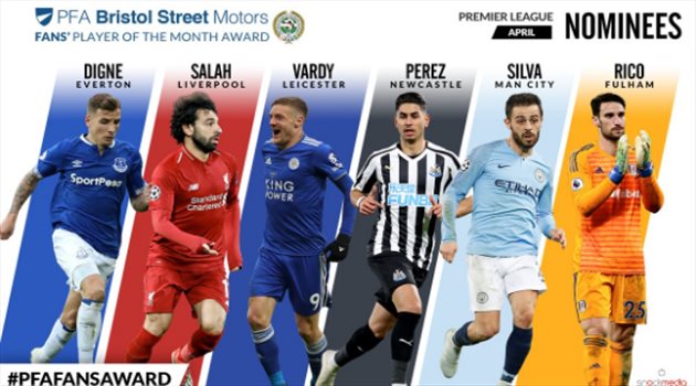 أبرزهم سيلفا وصلاح.. 6 مرشحين لأفضل لاعب في البريمرليج عن شهر إبريل