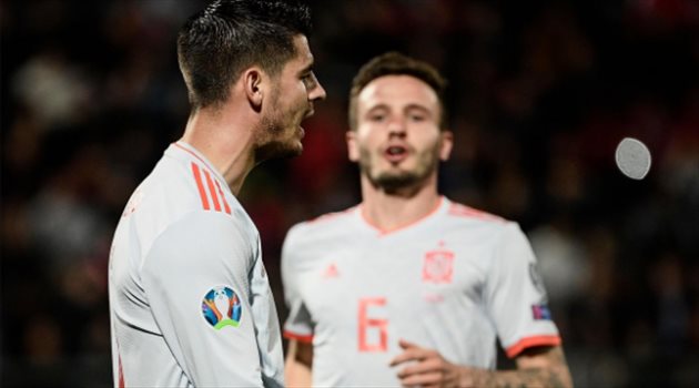  فيديو| في غياب إنريكي.. إسبانيا تحقق ثاني انتصاراتها بتصفيات يورو 2020