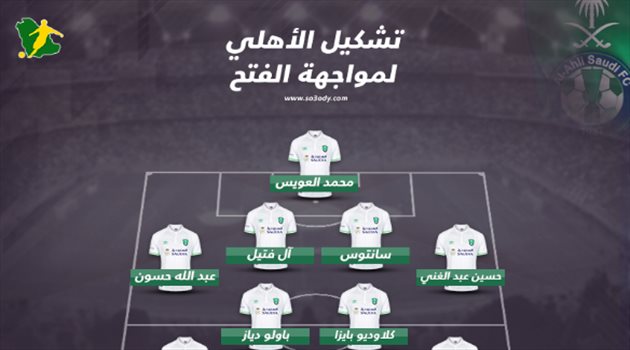 الأهلي يفاجيء الفتح بتشكيل "مثير"
