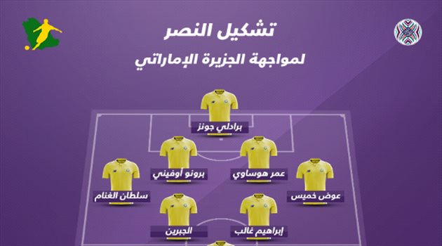 كأس العرب| السهلاوي يعود إلى تشكيل النصر الأساسي أمام الجزيرة