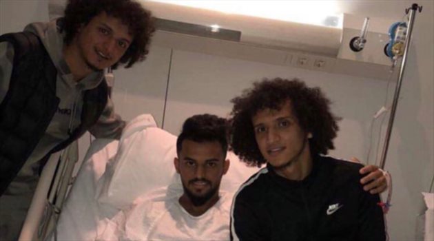 عموري يزور لاعب الاتحاد بعد إجراء جراحة الصليبي