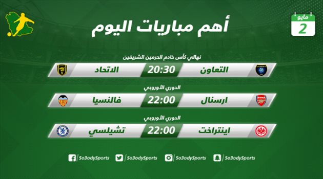 مباريات اليوم| لقاء "ناري" في نهائي كأس الملك.. ومواجهات صعبة بالدوري الأوروبي