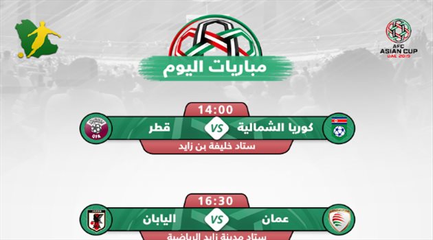  كأس آسيا| مباريات اليوم.. قطر تواجه كوريا وعمان تصطدم باليابان