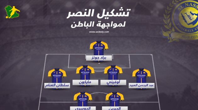 دوري المحترفين| تغيير مفاجئ في تشكيل النصر للتتويج باللقب
