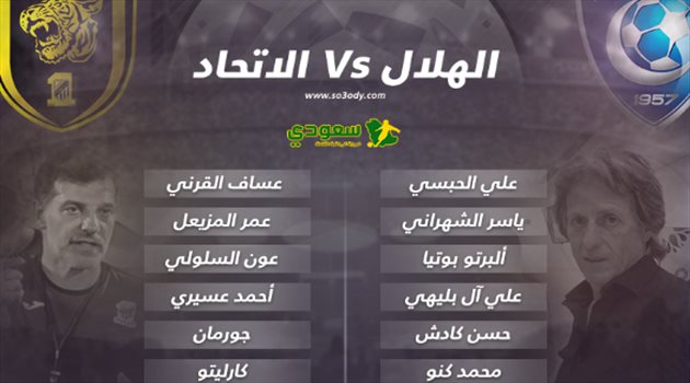 كلاسيكو المملكة| غيابات مؤثرة للهلال أمام الاتحاد "الكامل" في صراع القمة والقاع