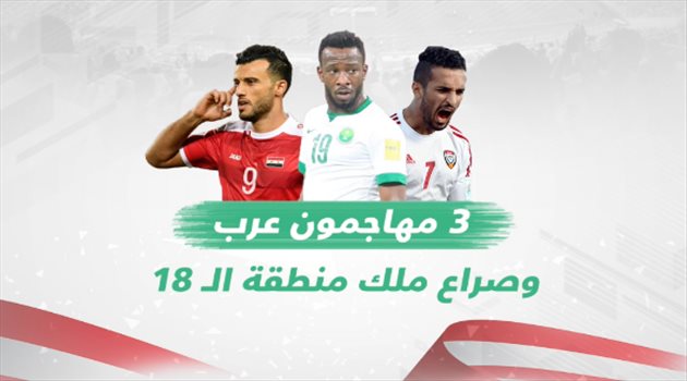 كأس أسيا| فيديوجرافيك .. 3 مهاجمين عرب وصراع ملك منطقة الـ 18