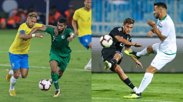 سوبر كلاسيكو| نجوم البرازيل والأرجنتين يحتفلون بأجواء الدورة الرباعية