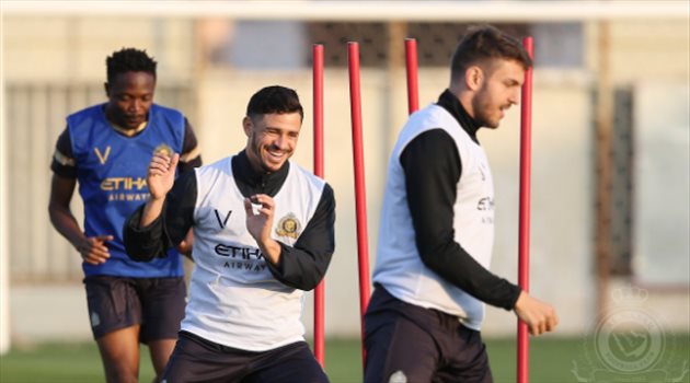 دوري المحترفين| النصر يواصل استعداداته لمواجهة الرائد