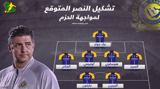 تشكيل النصر المتوقع.. المغامرة الكبرى تنتظر فيتوريا أمام الحزم