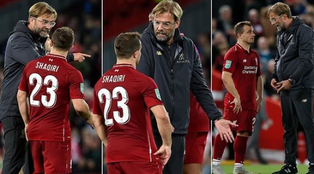 جماهير ليفربول الغاضبة تشعل تويتر.. "هجوم عنيف ضد كلوب بسبب شاكيري"