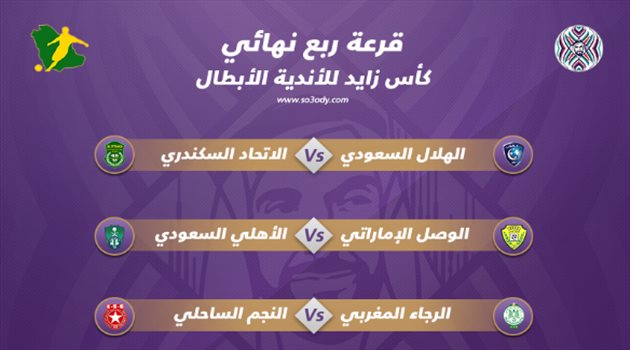 كأس زايد| قرعة متوازنة للهلال والأهلي.. ومواجهة نارية لأندية المغرب العربي