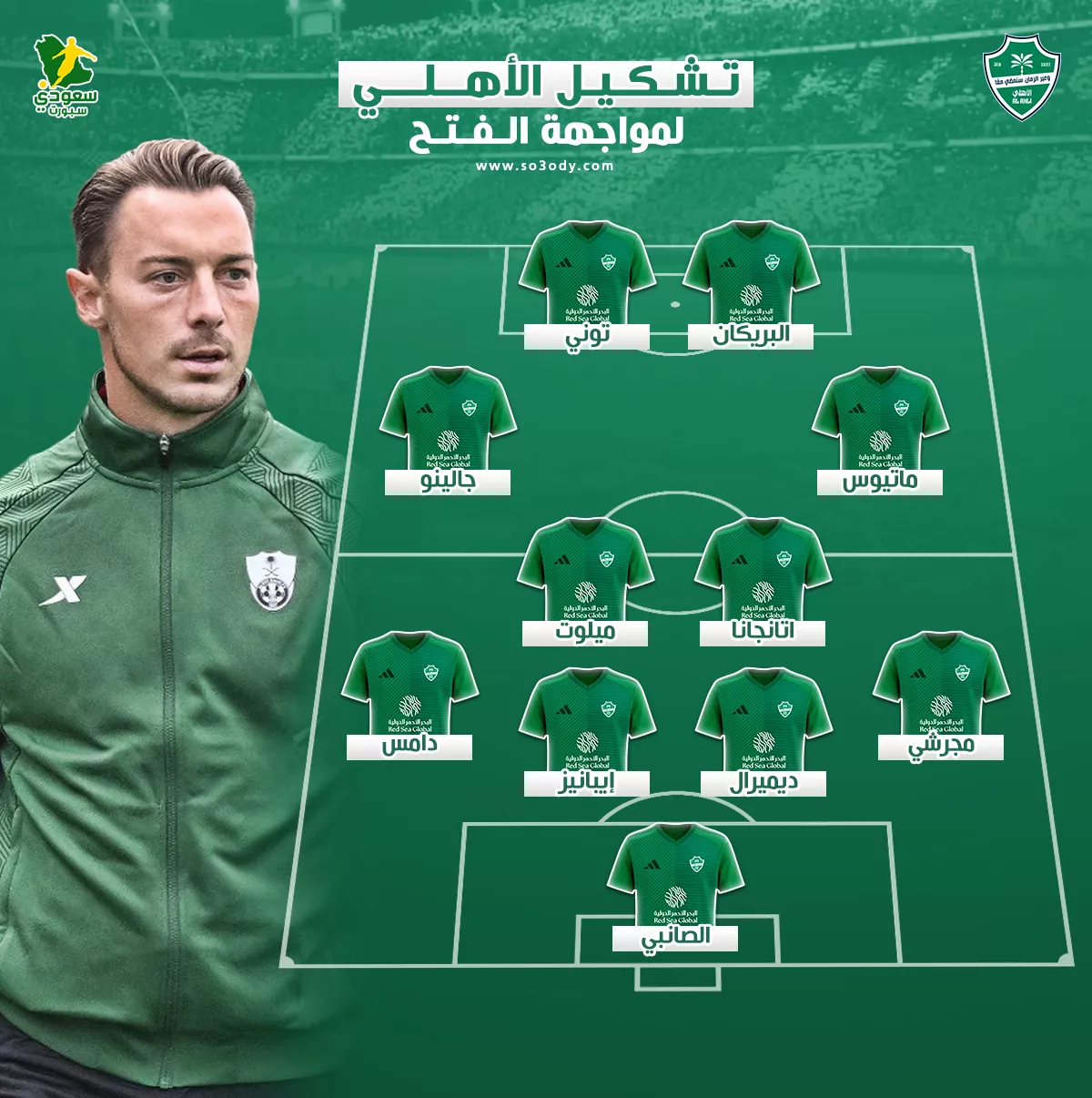 عاجل | تشكيل الأهلي الرسمي ضد الفتح في دوري روشن .. مفاجآت بالجملة 