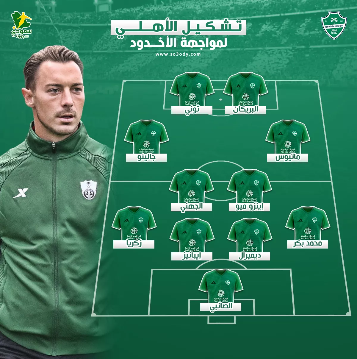 عاجل | بترسانة هجومية | تشكيل الأهلي الرسمي لمواجهة الأخدود 