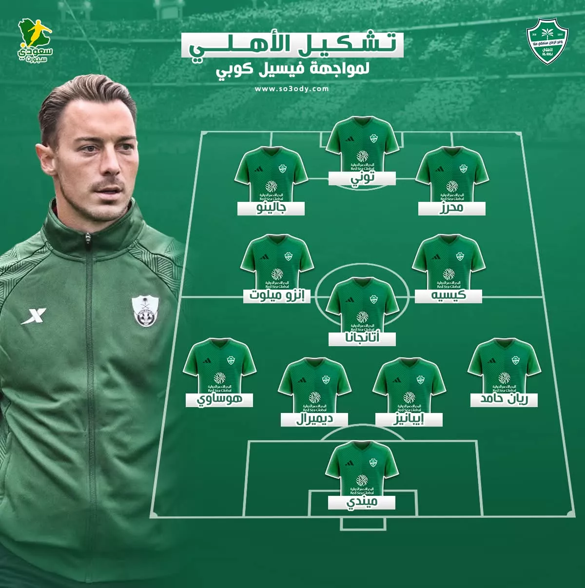 عاجل | تشكيل الأهلي ضد فيسيل كوبي الياباني في نخبة آسيا.. يايسله يدفع بالقوة الضاربة 