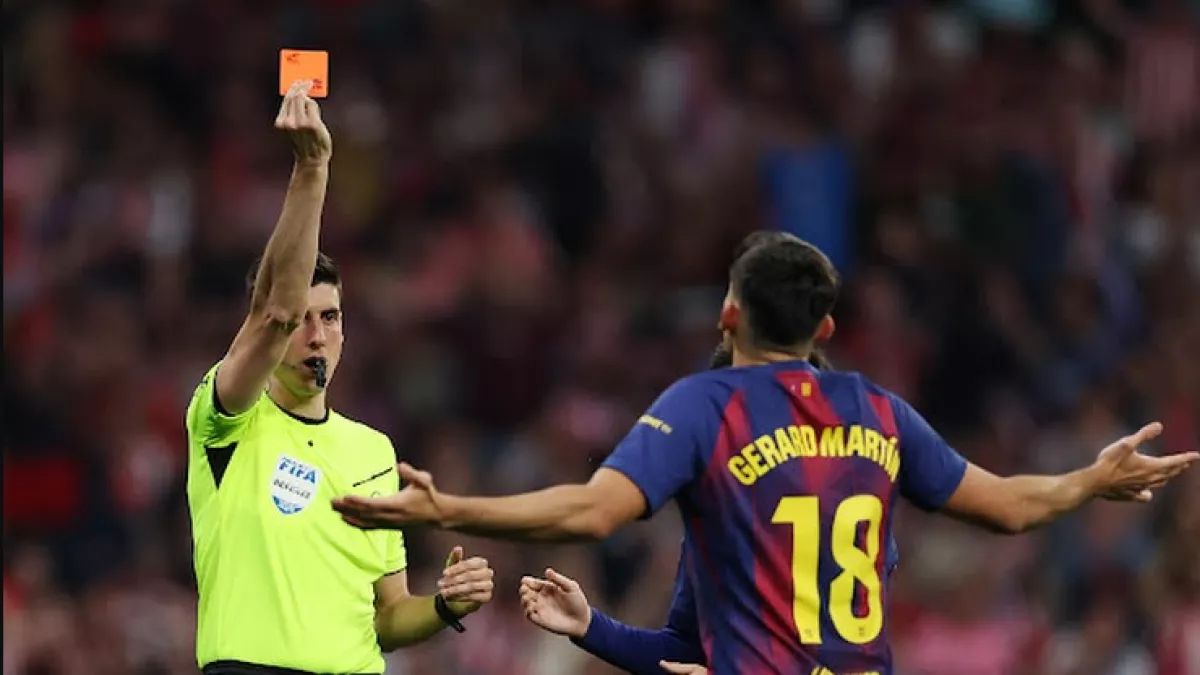 أخطاء فادحة.. تقييم كارثي لحكم قمة برشلونة وأتلتيكو مدريد في الدوري الإسباني 