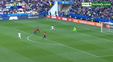 الارجنتين تحرز هدفين في اقل من عشر دقائق في شباك تشيلي