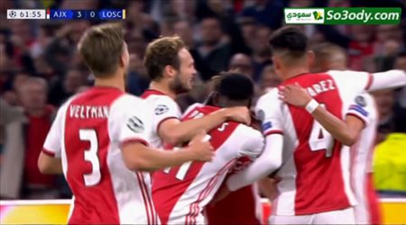 اهداف مباراة ..  اياكس 3 - 0	ليل  .. دوري ابطال اوروبا