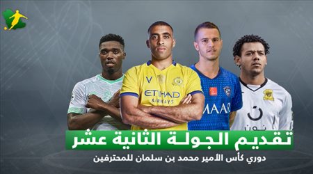 تقديم الجولة 12 من دوري المحترفين