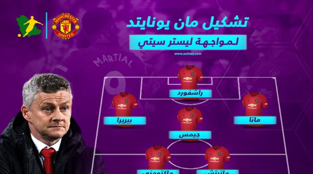 تعرف على تشكيل مانشستر يونايتد أمام ليستر سيتي بالدوري الإنجليزي