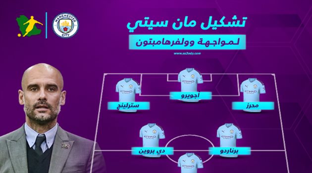 عودة أجويرو ومحرز أساسيا في مواجهة وولفرهامبتون في البريميرليج