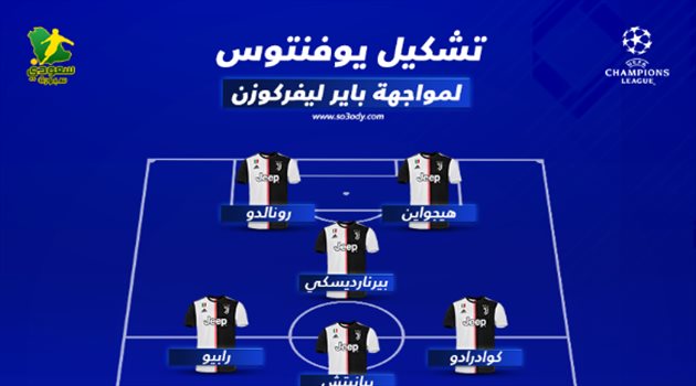 كريستيانو رونالدو في قيادة هجوم يوفنتوس أمام ليفركوزن بدوري أبطال أوروبا