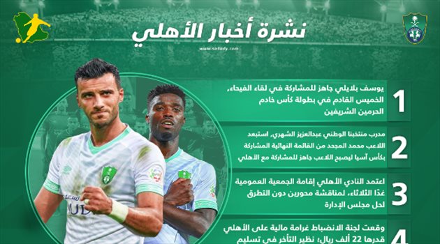 نشرة أخبار الأهلي| غرامة انضباطية وكارثة بالجمعية العمومية وبلايلي يعود أمام الفيحاء