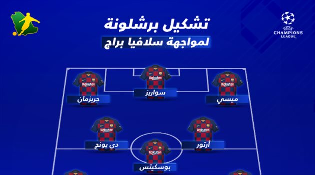 دوري أبطال أوروبا| تشكيل ناري لبرشلونة في مواجهة سلافيا براج