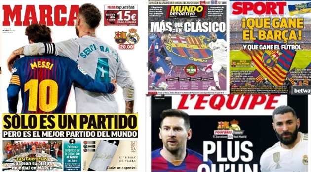 صحف العالم ليوم الأربعاء.. لا صوت يعلو فوق الكلاسيكو ومفاجأة "تسونامي" تهدد بقلب الموازين