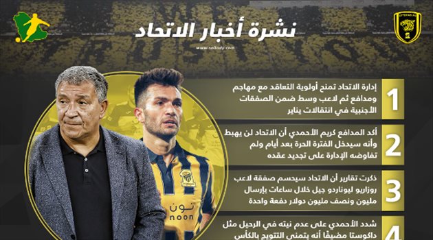 نشرة أخبار الاتحاد| صفقة جديدة خلال ساعات.. والأحمدي يريد التجديد