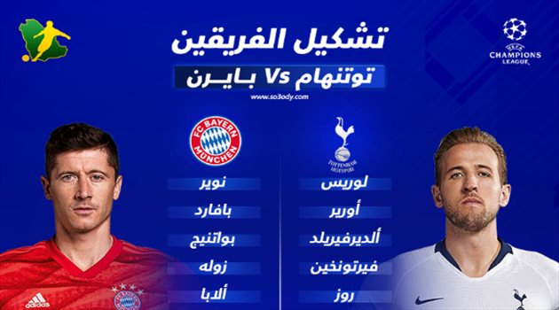 ليفاندوفيسكي في مواجهة كين بقمة توتنهام وبايرن ميونخ بدوري الأبطال