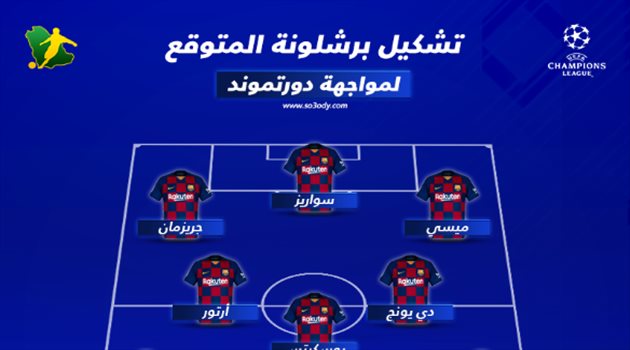 تشكيل برشلونة المتوقع لموقعة دورتموند.. فالفيردي يعود لطريقته المفضلة بوجود جريزمان