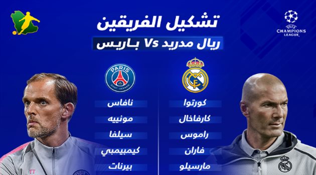 هازارد في قيادة ريال مدريد ومبابي على رأس هجوم سان جيرمان بقمة دوري الأبطال