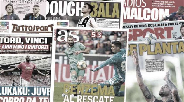 فيديوجرافيك| صحف العالم ليوم الخميس .. بنزيما ينقذ زيدان ونجم برشلونة يغادر وتمرد نيمار