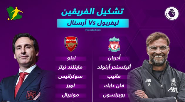 البريميرليج| تشكيل القمة النارية بين ليفربول وأرسنال