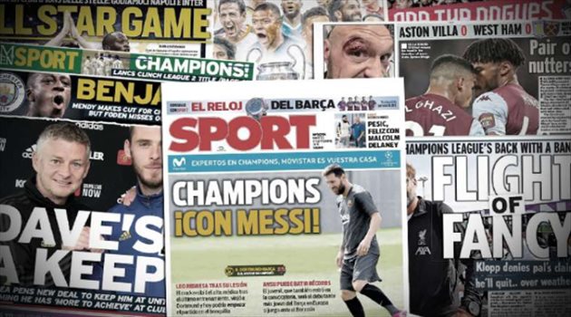 فيديوجرافيك| صحف العالم ليوم الثلاثاء.. ترشيحات مبكرة لدوري الأبطال وشعاع أمل في برشلونة