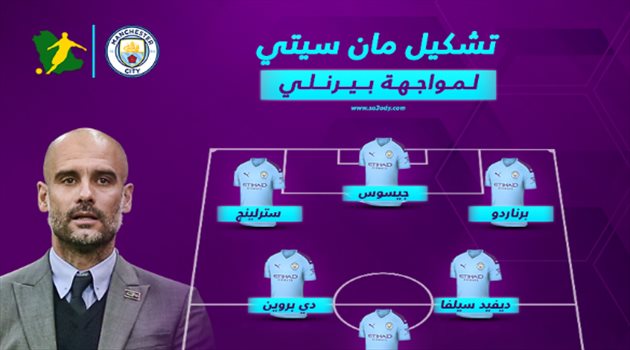 تعرف على تشكيل مانشستر سيتي أمام بيرنلي بالدوري الإنجليزي