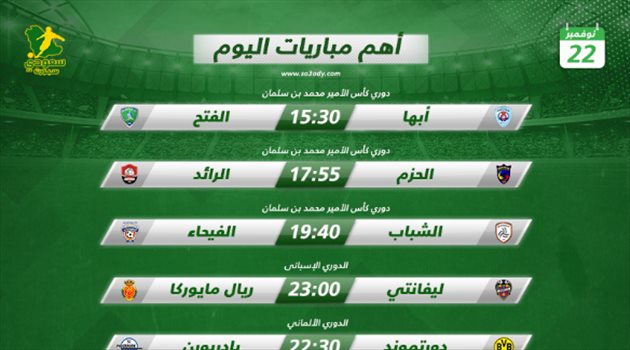 مباريات اليوم| 3 لقاءات مع عودة دوري المحترفين.. وقمة فرنسية مرتقبة