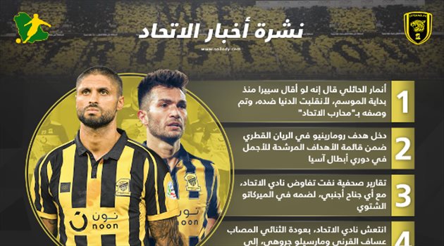 نشرة أخبار الاتحاد| كواليس إقالة سييرا ورومارينهو يترشح لجائزة في آسيا