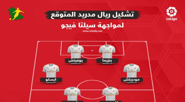 مفاجآت في تشكيل ريال مدريد المتوقع بانطلاق مشواره بالدوري الإسباني