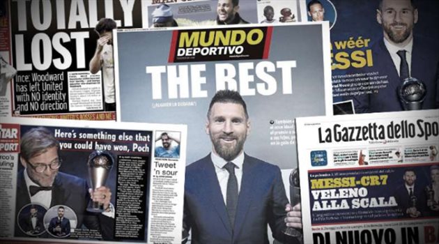 فيديو| صحف العالم ليوم الثلاثاء.. احتفال ضخم بميسي الأفضل وهجوم ذاتي عنيف على مان يونايتد