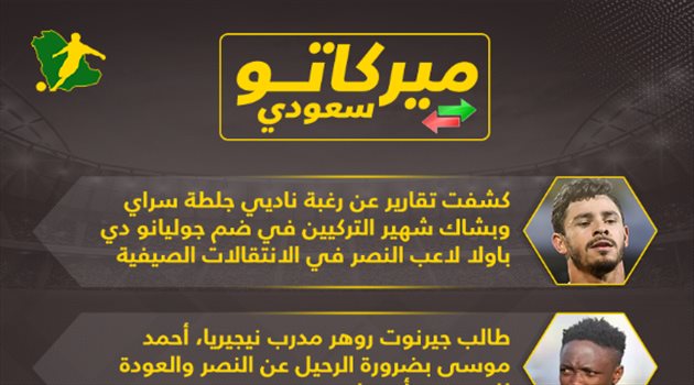 ميركاتو سعودي| تحريض نجم النصر للرحيل.. وصفقات جديدة بالهلال