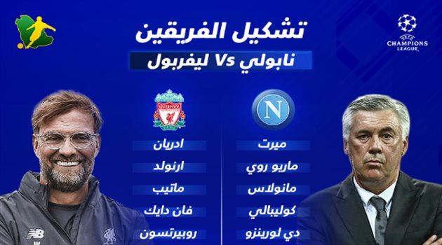 محمد صلاح يقود هجوم ليفربول وسط مفاجآت في تشكيل نابولي بدوري الأبطال