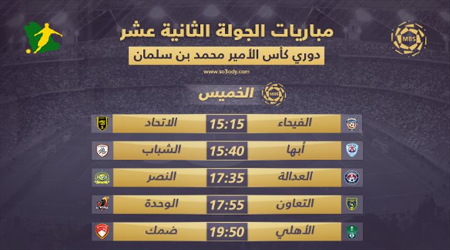 مباريات الجولة 12| النصر يواجه العدالة والاتحاد يتمسك بالأمل أمام الفيحاء