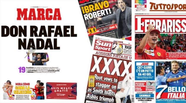 فيديوجرافيك| صحف العالم ليوم الإثنين.. إسبانيا تحتفي بالماتادور الذهبي وجوارديولا يسرق الصخرة