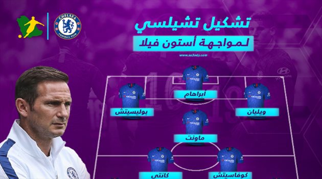 تعرف على تشكيل تشيلسي في مواجهة أستون فيلا بالدوري الإنجليزي