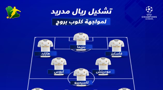 هازارد أساسيا للمرة الأولى مع ريال مدريد بدوري أبطال أوروبا